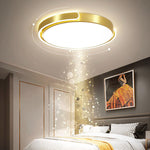 Modern Minimalist Round Aluminum Acrylic LED Flush Mount Ceiling Light For Bedroom