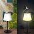 Modern Simplicity Solar Waterproof PE Metal Column LED Table Lamp For Outdoor Patio