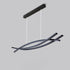 Modern Minimalist Wave Arch Aluminum Hardware LED Island Light Chandelier For Dining Room