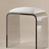 Modern Minimalist Rectangular Acrylic Leather Vanity Stool For Bedroom