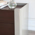 Contemporary Simplicity Square MDF Wood Grain Side Table 2-Drawer For Living Room