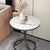 Modern Luxury Round Rock Slab Carbon Steel Coffee Table For Living Room