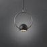 Contemporary Nordic Aluminum Circle Ring Liftable LED Pendant Light For Bedroom