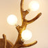 Contemporary Creative Resin Antler Branch Glass Shade 6-Light Wall Sconce Lamp For Bedroom