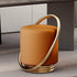 Contemporary Creative Microfiber Leather Metal Cylinder Vanity Stool For Bedroom