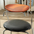 Contemporary Scandinavian Wood Oil Waxed Leather Round Cushion Dining Chair Backrest For Dining Room