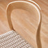 Traditional Vintage Square Braided Rope Seat Wood Frame Dining Chair Backrest Armless For Dining Room