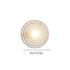 Contemporary Retro Round Ripple Resin Glass Iron 1-Light Wall Sconce Lamp For Living Room