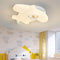 Contemporary Creative Iron PE Cartoon Airplane Design LED Kids Flush Mount Ceiling Light For Bedroom