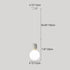 Modern Minimalist Round Ball Hardware Plastic 1-Light Pendant Light For Bedroom