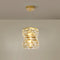 Modern Luxury Stainless Steel Crystal Irregular Column LED Pendant Light For Living Room
