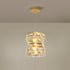 Modern Luxury Stainless Steel Crystal Irregular Column LED Pendant Light For Living Room
