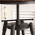 Traditional Vintage Round Quad Stand Wood Plate Iron Bar Stool Backrest For Dining Room