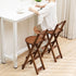 Modern Minimalist Round Square Bamboo Bar Stool Backrest Armless For Dining Room