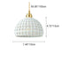 Traditional Japanese Dome Round Brass Ceramic 1-Light Pendant Light For Living Room