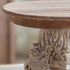 Traditional Vintage Round Column Carved Cedar Magnesium Oxide Tray Side Table For Dining Room