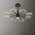 Contemporary Scandinavian Branch Round Iron Acrylic LED Chandelier For Living Room