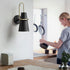 Contemporary Scandinavian Iron Cylinder Horn 1-Light Wall Sconce Lamp For Bedside
