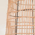 Traditional Japanese Round Bell Rattan Mesh Shade 1-Light Pendant Light For Living Room