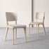 Contemporary Nordic Square Leather Solid Wood Frame Dining Chair Backrest For Dining Room