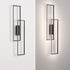 Modern Minimalist Rectangle Line Iron Silicone LED Wall Sconce Lamp For Living Room