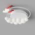 Modern Art Deco Kids Iron PE Rocket Cloud Round LED Flush Mount Ceiling Light For Bedroom