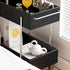 Modern Eclectic Rectangular Stainless Steel End Table 2-Tier For Living Room