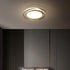 Modern Minimalist Round Circle Full Copper Acrylic LED Flush Mount Ceiling Light For Bedroom