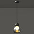 Modern Minimalist Dome Cylinder Orb Copper Glass 1-Light Pendant Light For Bedroom