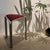 Modern Minimalist Triangle Fabric Stainless Steel Vanity Stool Backless Armless For Bedroom