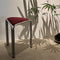 Modern Minimalist Triangle Fabric Stainless Steel Vanity Stool Backless Armless For Bedroom