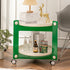 Contemporary Scandinavian Tray Top ABS Triangle Frame Movable End Table 2-Tier For Living Room