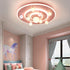 Contemporary Creative Kids Round Planet Iron Acrylic LED Flush Mount Ceiling Light For Bedroom