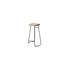 Contemporary Nordic Tsuga Chinensis Iron Round Bar Stool Backless Footrest For Dining Room