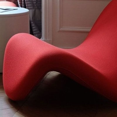 Contemporary Scandinavian Tongue Curved Fiberglass Rebound Foam Accent Chair Backrest For Living Room