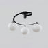 Modern Minimalist Curved Line Oval Iron Glass 3/5 Light Semi-Flush Mount Ceiling Light For Living Room