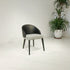 Modern Luxury Ring Back Leather Cotton Linen Ash Wood Dining Chair Backrest For Dining Room