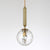 Contemporary Nordic Orb Hardware Glass 1-Light Wall Sconce Lamp For Living Room