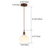 Traditional Vintage Lantern Shaped Wood Iron Glass 1-Light Pendant Light For Dining Room