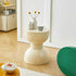 Contemporary Scandinavian Round Hourglass Shape Plastic Footstool Backless Armless For Entryways