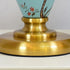 Traditional Chinese Bird And Flower Cylinder Hardware Ceramic Fabric 1-Light Table Lamp For Bedroom