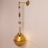 Traditional Vintage Iron Glass Skeletonized Ball 1-Light Wall Sconce Lamp For Bedroom