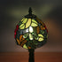 Traditional Tiffany Grape Fruit Stained Glass 1-Light Table Lamp For Bedroom