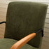 Contemporary Scandinavian Square Cushion Corduroy Solid Wood Carbon Steel Accent Chair Backrest Armrest For Living Room