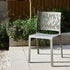 Modern Minimalist Square Plastic Chair Four Legs Backrest For Outdoor Patio