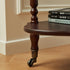 Traditional Vintage Square Wood End Table Wheels Four Legs For Living Room