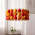 Contemporary Nordic Round Colorful Ball Iron 6-Light Chandelier For Living Room