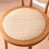 Traditional Vintage Round Rattan Woven Wooden Dining Chair Backrest For Dining Room