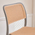 Contemporary Simplicity Square Rattan-like Plastic Stackable Dining Chair Armrest Backrest For Dining Room