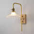 Traditional Vintage Round Wood Iron Glass 1-Light Wall Sconce Lamp For Bedroom